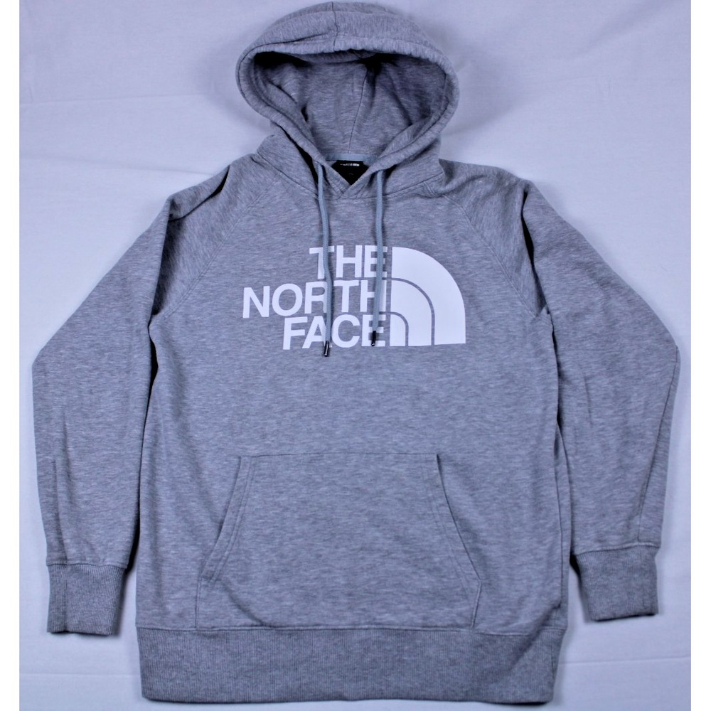 The North Face Women's Gray Pullover Hoodie Sweatshirt Logo Fleece Size Small